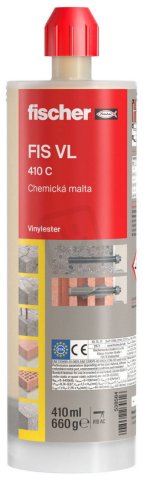 Chemická malta vinylester FIS VL 410 C 410ml FISCHER 538584