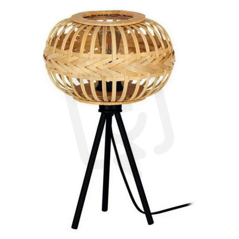 Stolní svítidlo AMSFIELD 1 1xE27 černá/přírodní 1X40W EGLO 43865