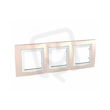 Unica Basic Krycí rámeček trojnásobný, Cream/polar SCHNEIDER MGU2.006.859