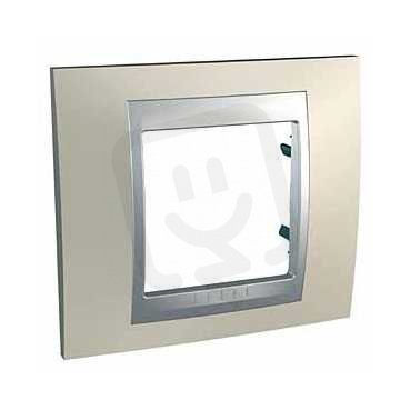 Unica Top rámeček jednonásobný Opal Titanium/Aluminium SCHNEIDER MGU66.002.095