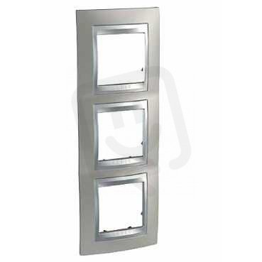 Unica Top rámeček trojnásobný vertikální Nikl/Aluminium SCHNEIDER MGU66.006V.039