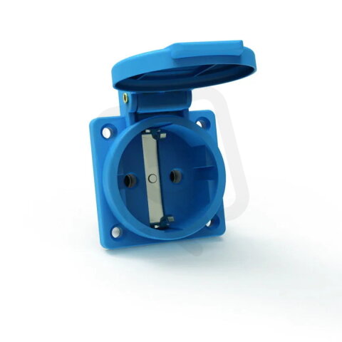 Zásuvka vestavná 16A 3p 230V IP54 SCHUKO Quick-Connect (modrá) BALS 71099