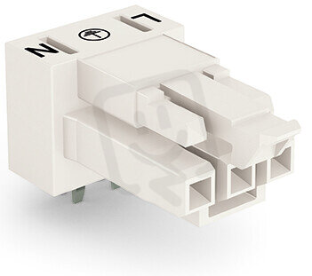 Zásuvka na desky plošných spojů úhlové provedení 3pól. bílá WAGO 890-823/011-000