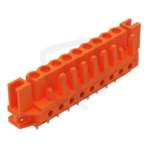 Pružinová svorkovnice THT rovná 5,08 mm oranžová 9pól. WAGO 232-169/047-000