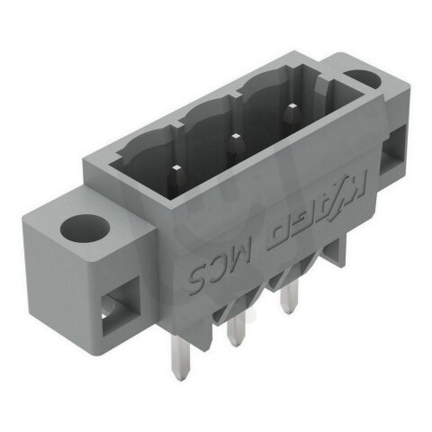 Konektor s pájecími piny THT, pájecí kontakt 1,0x1,0 mm, rovné, šedá 3pól.