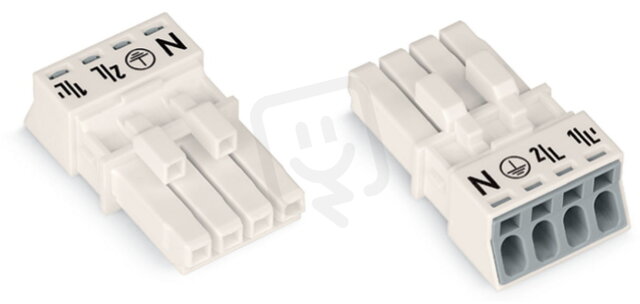 Zdířka 4pól. Kód. A bílá WAGO 890-224