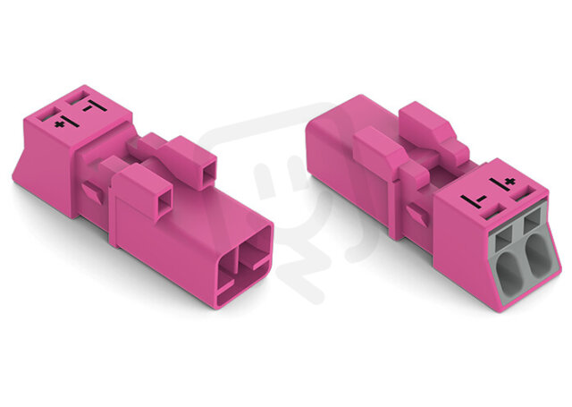 Zástrčka 2pól. Kód. B Růžová WAGO 890-292/080-000