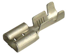 MOC 1,5-68 Mosazná objímka cínovaná, průřez 0,5-1,5mm2 / 6,3x0,8mm