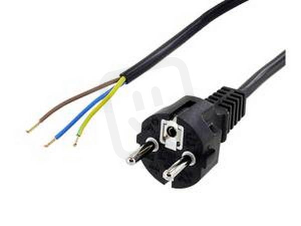 Přívodní kabel FLEXO H05VV-F 3G1,5C s přímou vidlicí 15m černá PVC