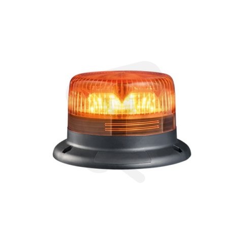 Maják rotační LED EVOLUX 12/24 V, DC, IP65, oranžová, černá SIRENA 75109
