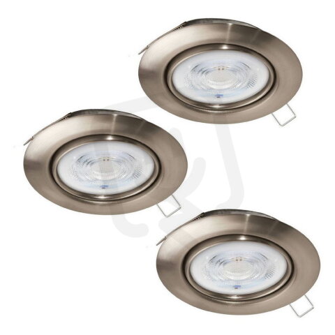 Zápustné svítidlo FAVAZZINA SET d85 nikl 3X4W IP44 EGLO 901761