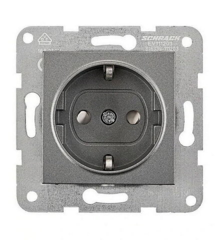 Zásuvka SCHUKO bezpečnostní clonka, antracit SCHRACK EV111203--