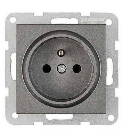 Zásuvka ČSN, šroubové svorky, antracit SCHRACK EV111350--