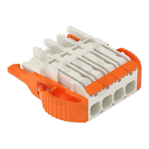 1vodičová pružinová svorkovnice, Páčka, Push-in CAGE CLAMP, Světle šedá