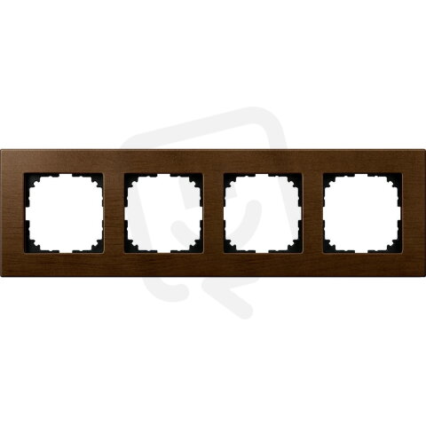 Krycí rámeček, Merten M-Plan dřevo, čtyřnásobný, walnut SCHNEIDER MEG4054-3473