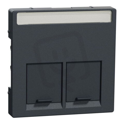 Centrální deska, Merten System M, Actassi 2xRJ45, antracit, matný plast