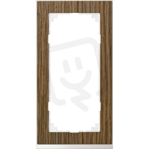 Rámeček, Merten M-Pure Decor, dvojnásobný bez středového můstku, Oak/Active