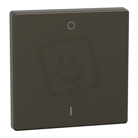 Klapka, Merten System D, se symbolem 0/1, mocca kovová, kov MEG3301-6052