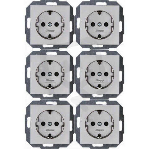 943047058 Profi-Pack: 6 Earthed socket o