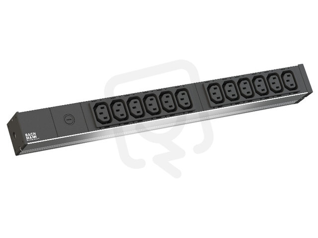 Bachman 800.2284 19'' 1HE 12xC13 2,0m IEC C14 plug