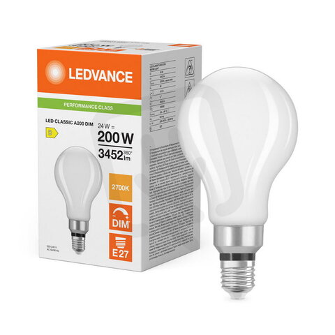 Světelný zdroj LED CLASSIC A DIM P 24W 827 Frosted E27 LEDVANCE 4099854776700