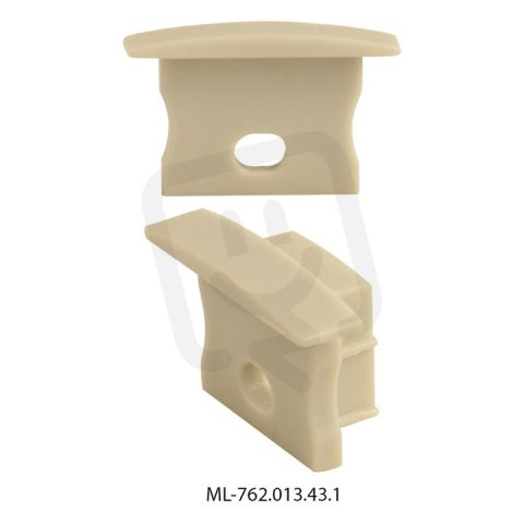 Koncovka s otvorem pro VT, stříbrná barva, 1 ks MCLED ML-762.013.43.1