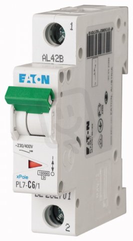 Jistič PL7-C6/1, char C, 1-pólový, 10kA, 6A EATON 262701