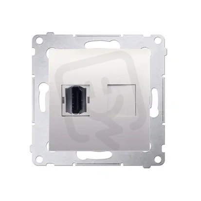 Zásuvka HDMI, (strojek s krytem) krémová KONTAKT SIMON DGHDMI.01/41