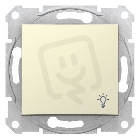 Sedna Ovládač tlačítkový ''světlo'', řazení 1/0, Beige SCHNEIDER SDN0900147