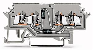 Svorka pro moduly 4 vodiče pro zkušební světelné obvody do 60 V šedá 1,5mm2