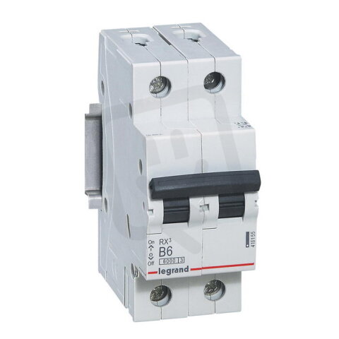 RX3 JISTIČ, 2 PÓLOVÝ, CHAR. B, 6A 6000A LEGRAND 419155