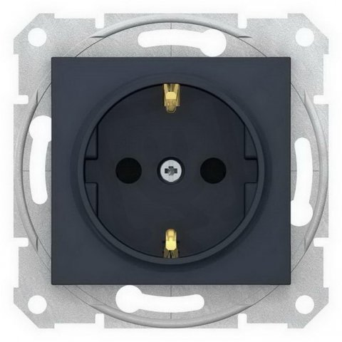 Sedna Zásuvka Schuko 2P+PE, clonky, bezšroubová, Graphite SCHNEIDER SDN3001770