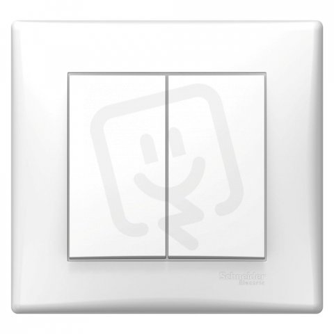 Sedna Přepínač dvojitý střídavý, řazení 6+6 (5b), Polar SCHNEIDER SDN0690121