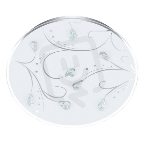 Stropní svítidlo SORRENTA 1 LED d315 bílá/křišťál 11,4W IP20 EGLO 95689