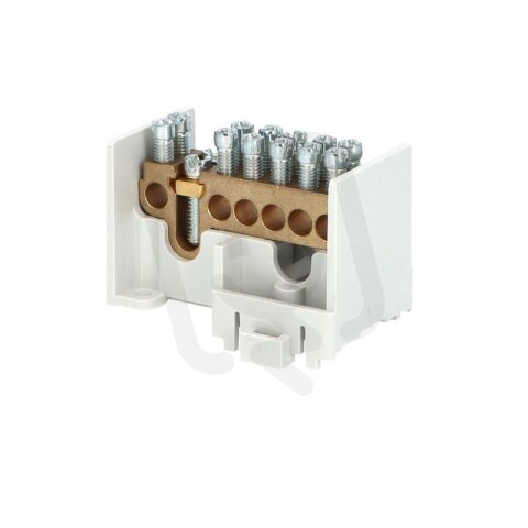 Svorkovnice stoupací HAK/1/25P nekrytá 80A 1pól 1x25mm2 a 6x16mm2 na DIN 1005194