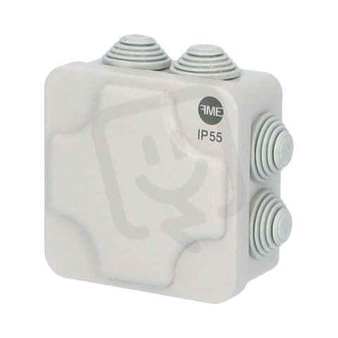 Krabice SolidBOX 68002 IP55 102x102x47mm plné víko stupň. vývodky (7x) FAMATEL