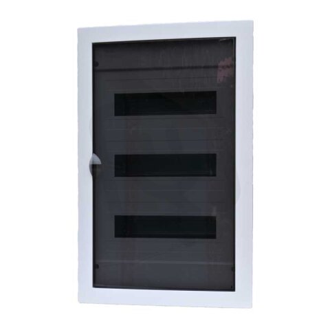 Vestavná rozvodnice s plastovými dvířky FLAT IP40, 36+6 mod, svork. N/PE