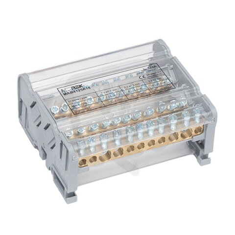 Distribuční blok MOBLOCK MAB 125A-11 (4 pól), 2x35+2x25+7x6mm2 MOREK MAB4125A18
