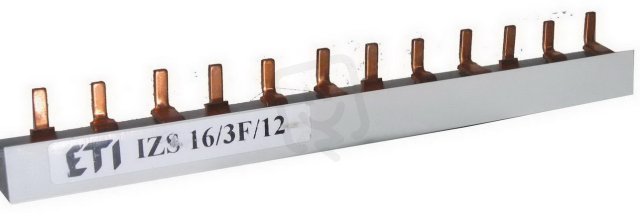 Propojovací lišta IZS16/3F/12 3p 12M 63A 16mm2 kolík ETI 002921112