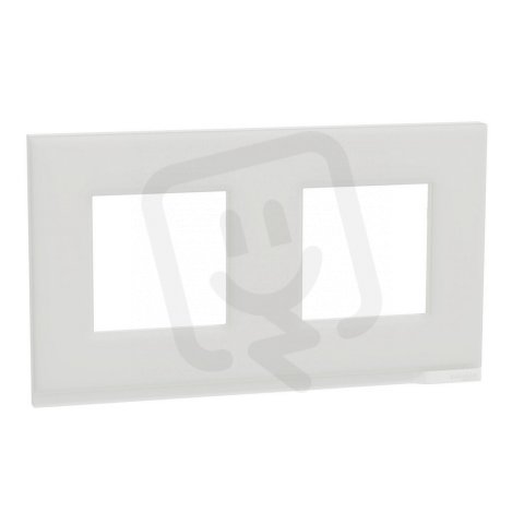 Unica Pure Krycí rámeček dvojnásobný, Frosted White SCHNEIDER NU600485