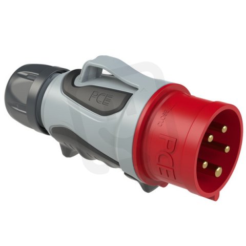 vidlice 5P, 32A/400V, 6h, IP44, bezšroubová TURBO TWIST, GRIP PCE 0253-6TT