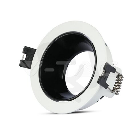 GU10 Fitting white+black round VT-872