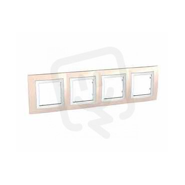 Unica Basic Krycí rámeček čtyřnásobný, Cream/polar SCHNEIDER MGU2.008.859