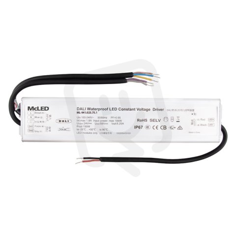Napájecí zdroj 150W DC24V/6,25A IP67 DALI 0/1-10V a tlačítko ML-941.023.75.1