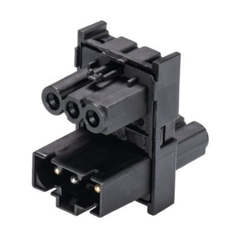 rozvodný blok 1/2, 3-pól, gesis mini, černý WIELAND 91.030.6053.1