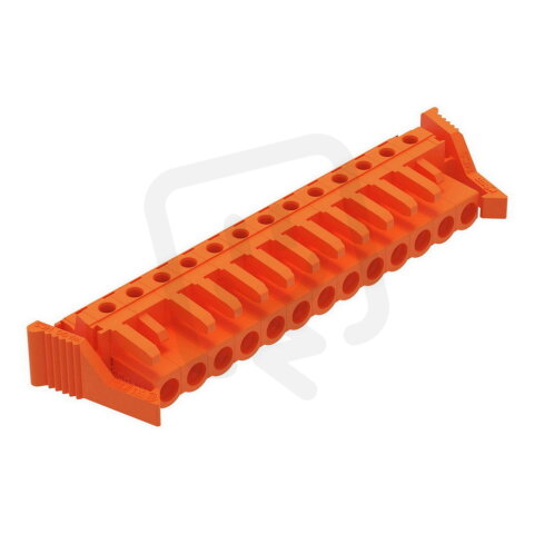Pružinová svorkovnice THT úhlová 5,08 mm oranžová 13pól. WAGO 232-273/039-000