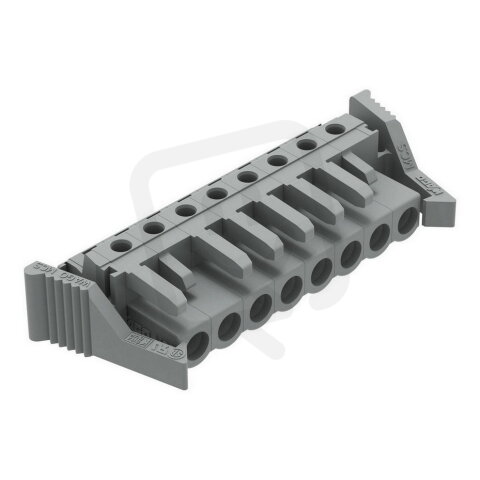 Pružinová svorkovnice THT úhlová 5 mm šedá 8pól. WAGO 232-238/039-000