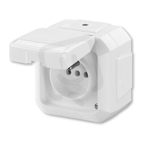 ABB Variant+ 5518N-C02542 B Zásuvka s ochraným kolíkem,sVíčkem,s pop.polem