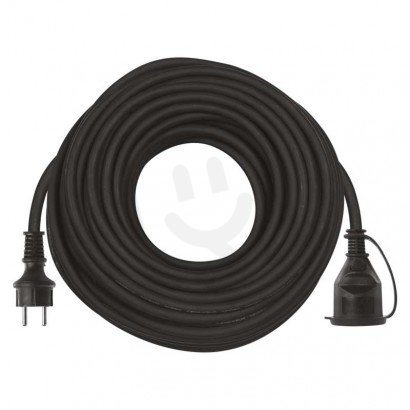 Venkovní prodlužovací kabel 30 m/1 zásuvka/černý/guma-neopren/230 V/1,5 mm2