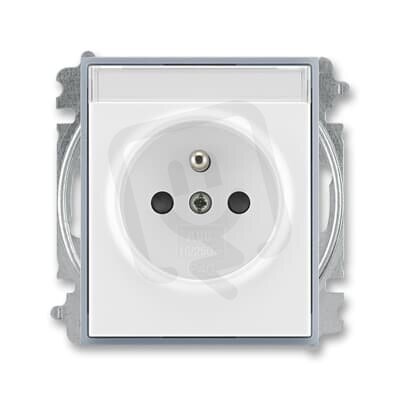 ABB ELEMENT zásuvka s kolíkem bílá/ledová šedá 6619E-A06352 04 (náhrada 5519)
